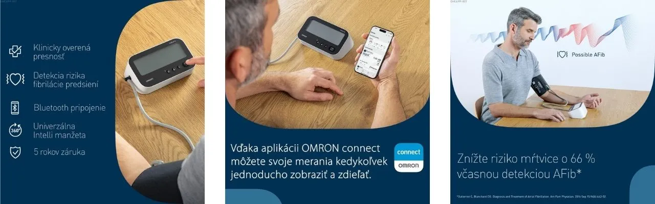 Banner tlakomer OMRON M4 Connect AFib