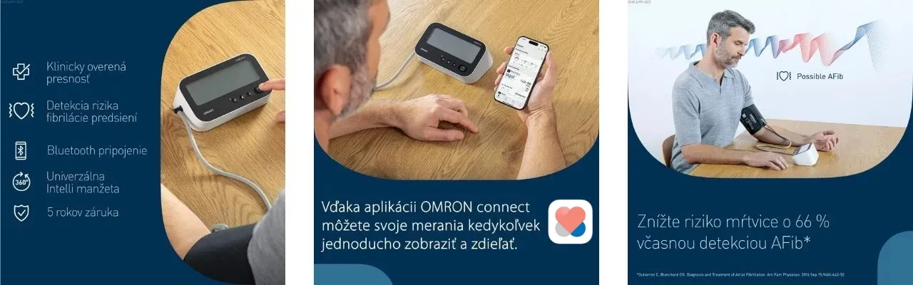 Banner tlakomer OMRON M4 Connect AFib